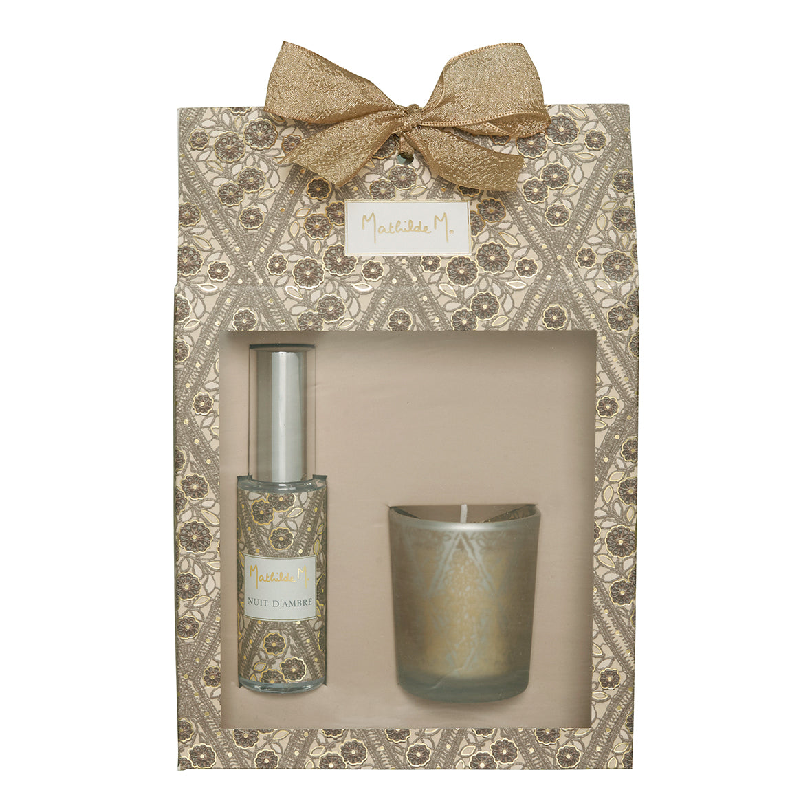 Nuite d`Ambre smaržas + smaržīga svece davānu kastē